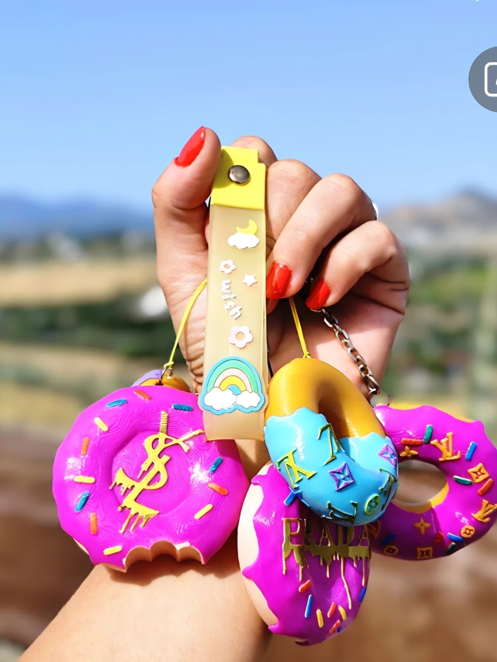Buy 3 GET 2 FREE  DONUT- KEY CHAIN 3D PRINTING - Picture 10 of 11